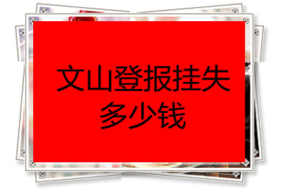 文山登報掛失多少錢