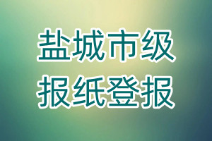 鹽城市級報(bào)紙登報(bào)