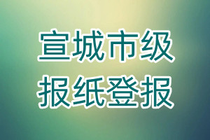 宣城市級報(bào)紙登報(bào)