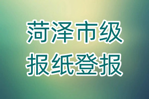菏澤市級報(bào)紙登報(bào)