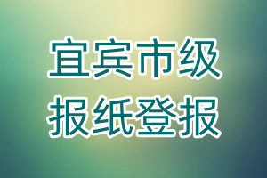 宜賓市級報紙登報