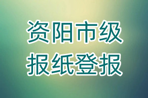 資陽市級報紙登報