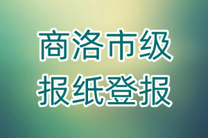 商洛市級(jí)報(bào)紙登報(bào)