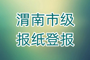 渭南市級報紙登報