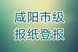 咸陽市級報(bào)紙登報(bào)