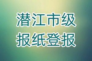 潛江市級報紙登報