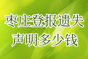 棗莊登報(bào)遺失聲明多少錢(qián)