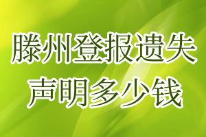 滕州登報遺失聲明多少錢