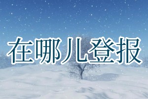 在哪兒登報(bào)