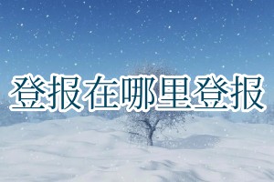 登報(bào)在哪里登報(bào)