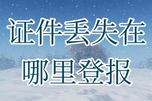 證件丟失在哪里登報