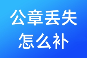 公章丟失怎么補