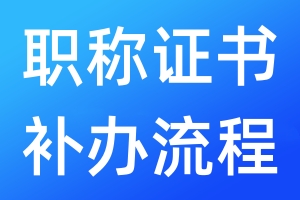 職稱(chēng)證書(shū)補(bǔ)辦流程
