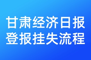 甘肅經(jīng)濟日報登報掛失流程